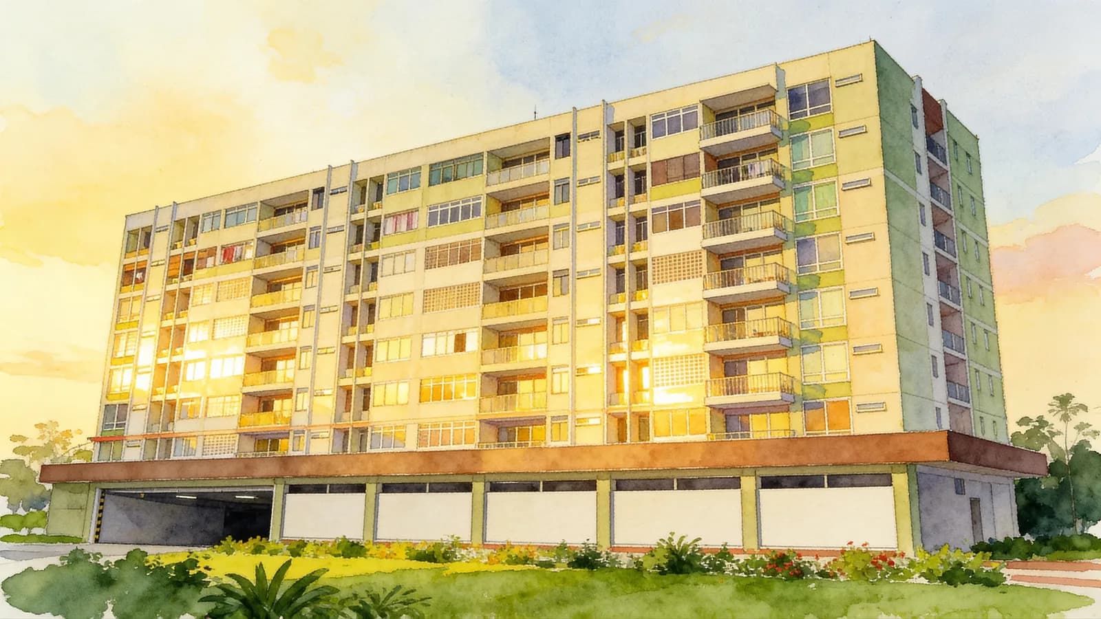 Beauty World Plaza, a condominium in Bukit Timah. Illustration is AI-generated.