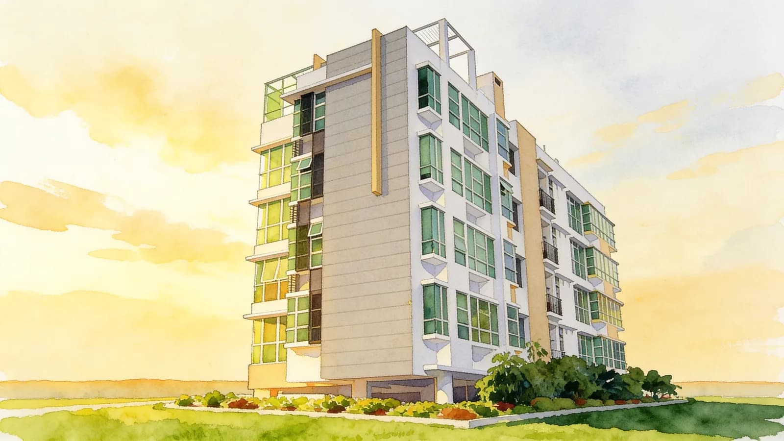 D'sunrise, a condominium in Geylang. Illustration is AI-generated.