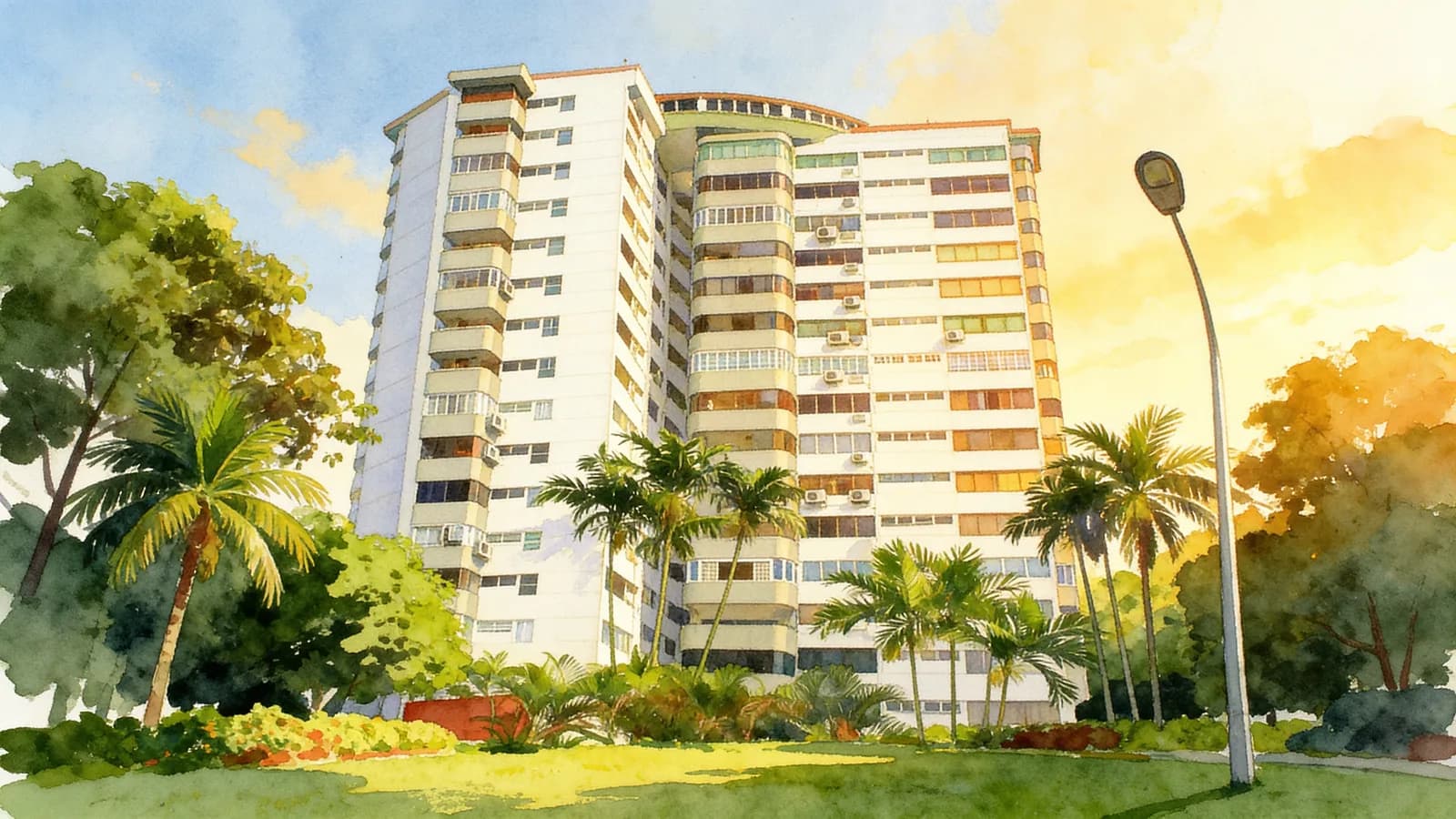 Rajah Towers, an apartment. Illustration is AI-generated.