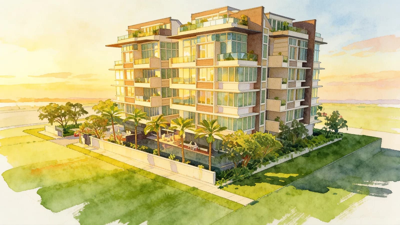Estique, a 5-storey apartment in Geylang. Illustration is AI-generated.