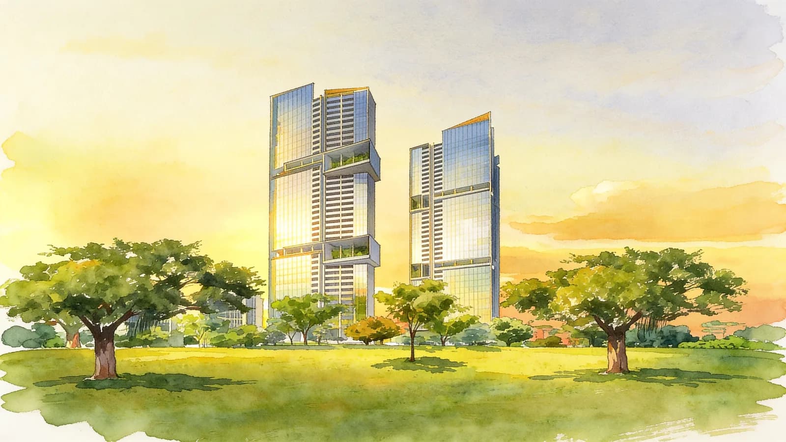 Echelon, a 41-storey condominium in Bukit Merah. Illustration is AI-generated.