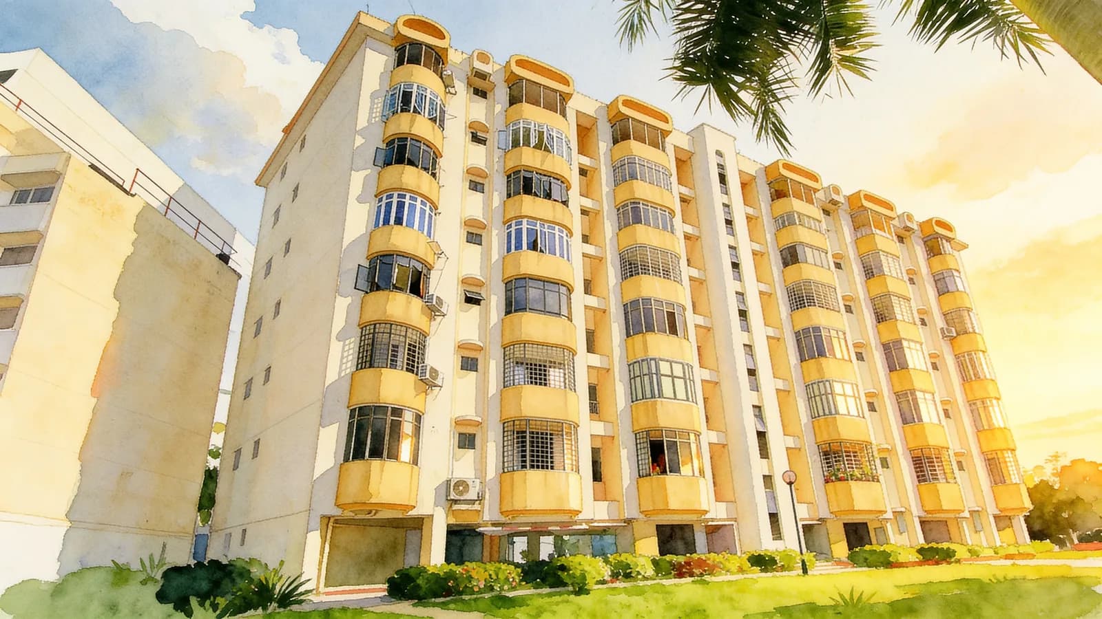 Sims Point, a condominium in Geylang. Illustration is AI-generated.