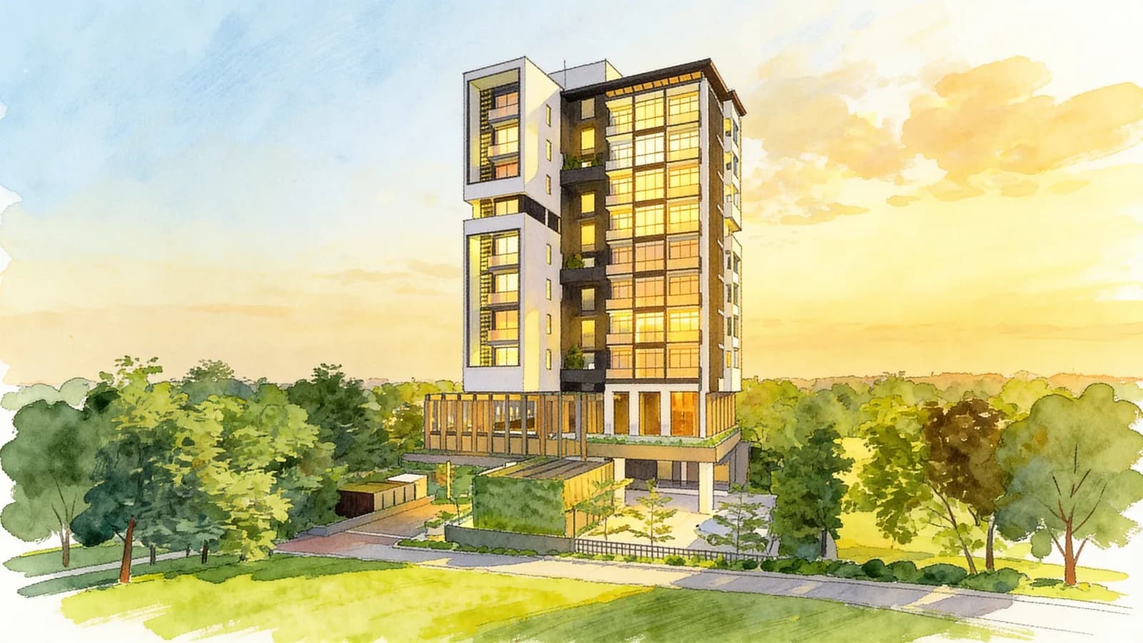12 On Shan, a condominium. Illustration is AI-generated.