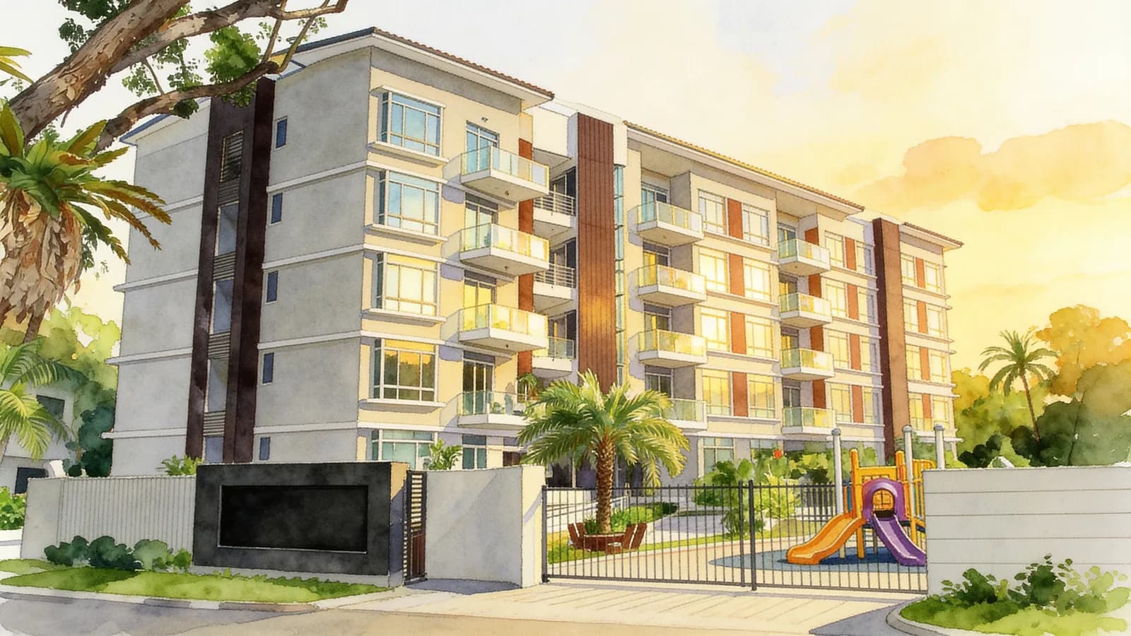 Venezio, an apartment in Bedok. Illustration is AI-generated.