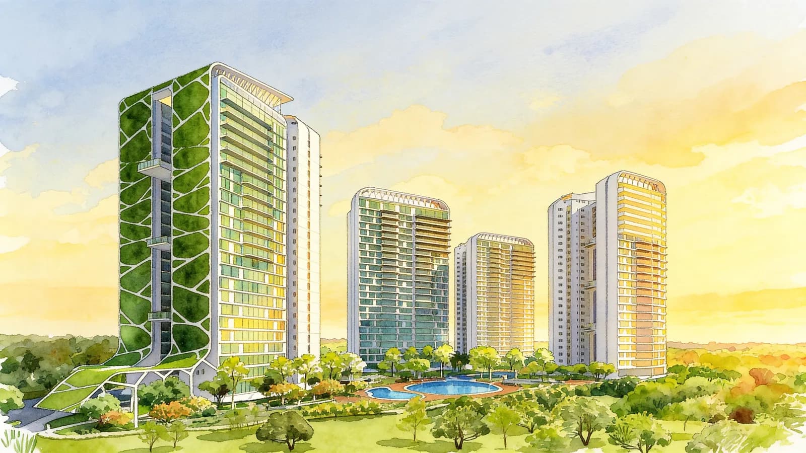 Tree House, a condominium in Bukit Panjang. Illustration is AI-generated.