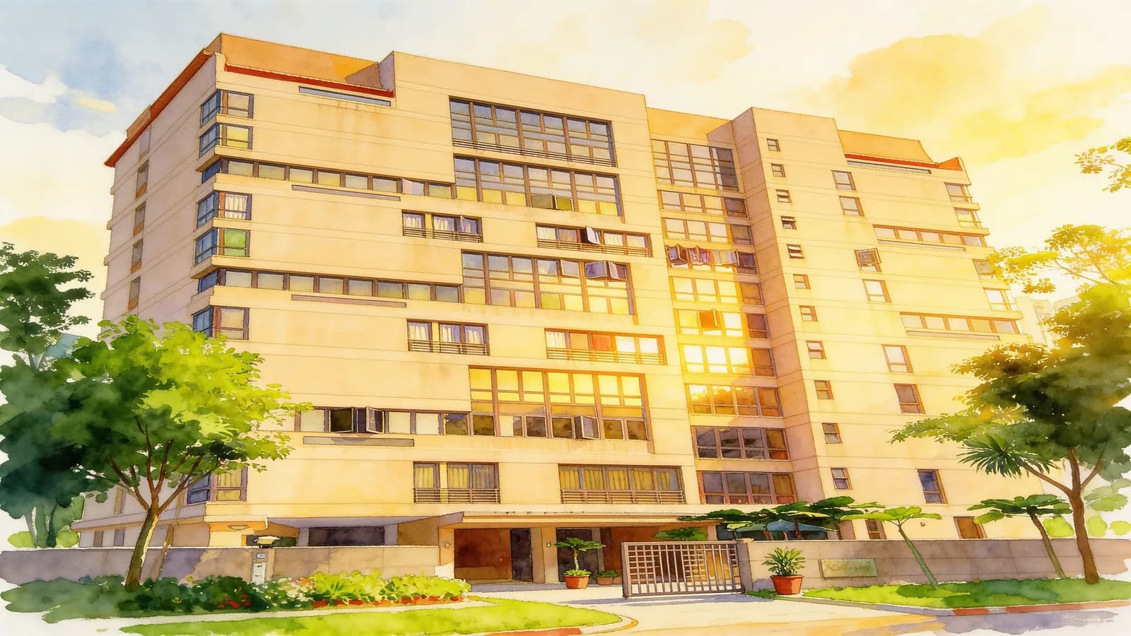 Rosevale, an apartment in Novena. Illustration is AI-generated.