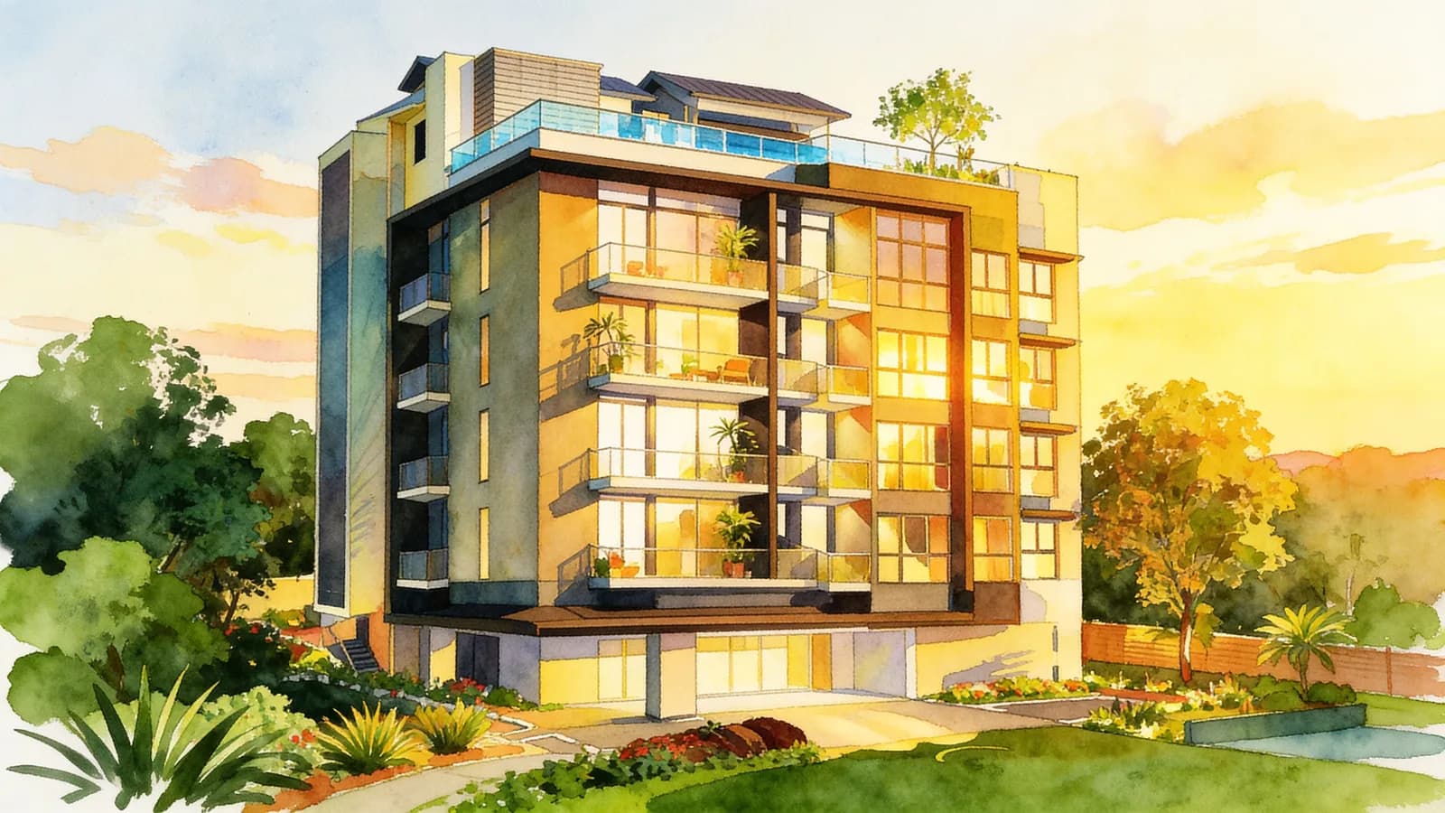 The Vanderlint, a 5-storey condominium in Marine Parade. Illustration is AI-generated.