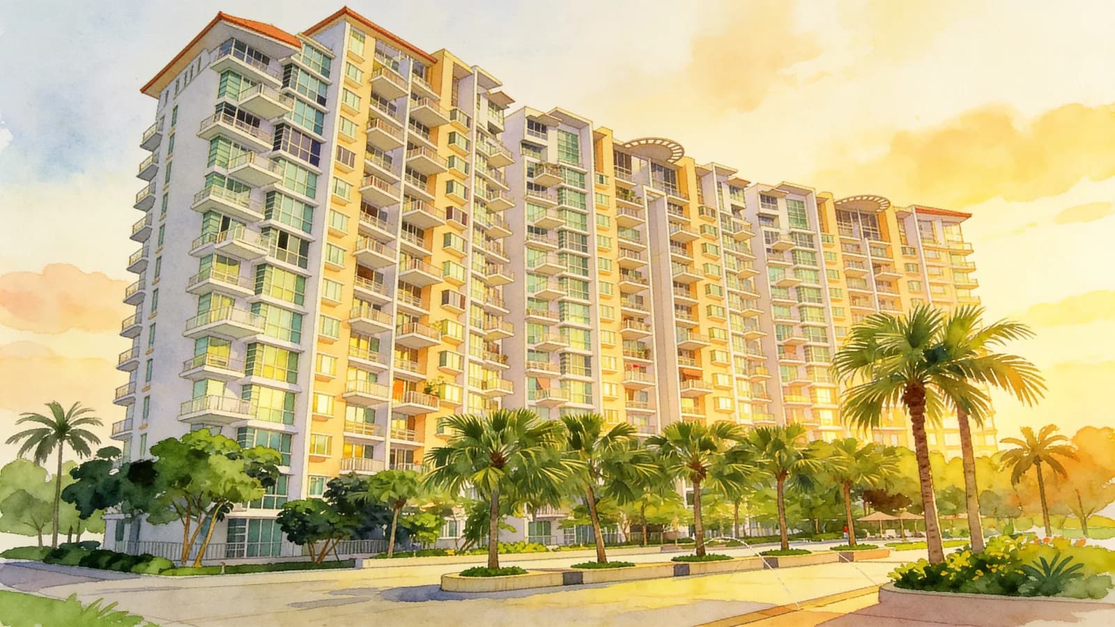 Park Green, a 17-storey condominium in Sengkang. Illustration is AI-generated.