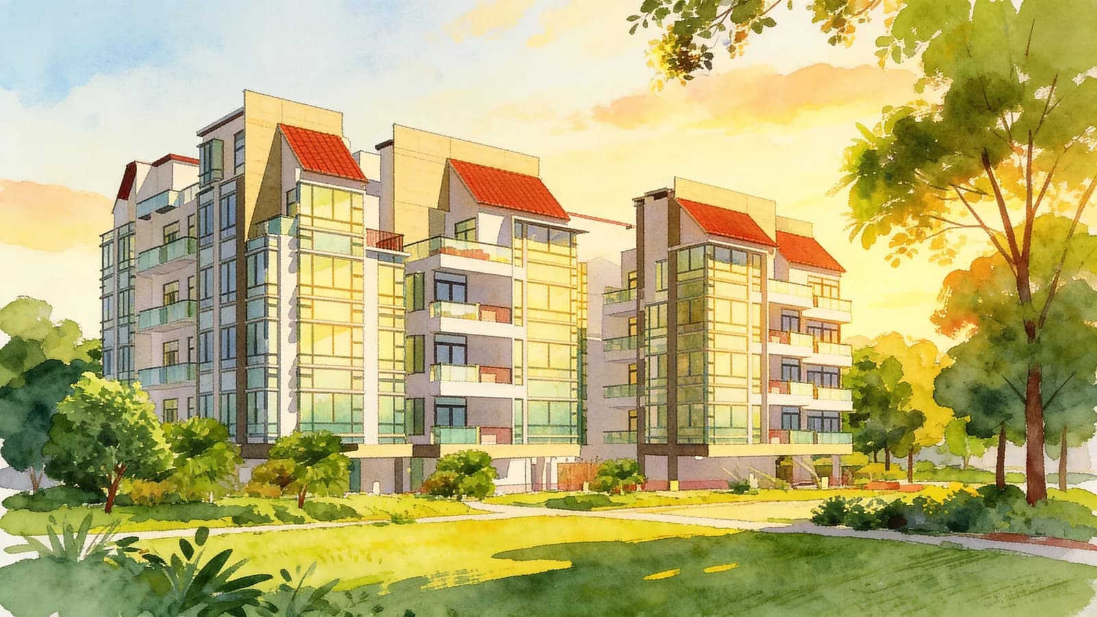 The Treeline, a 5-storey apartment in Bedok. Illustration is AI-generated.