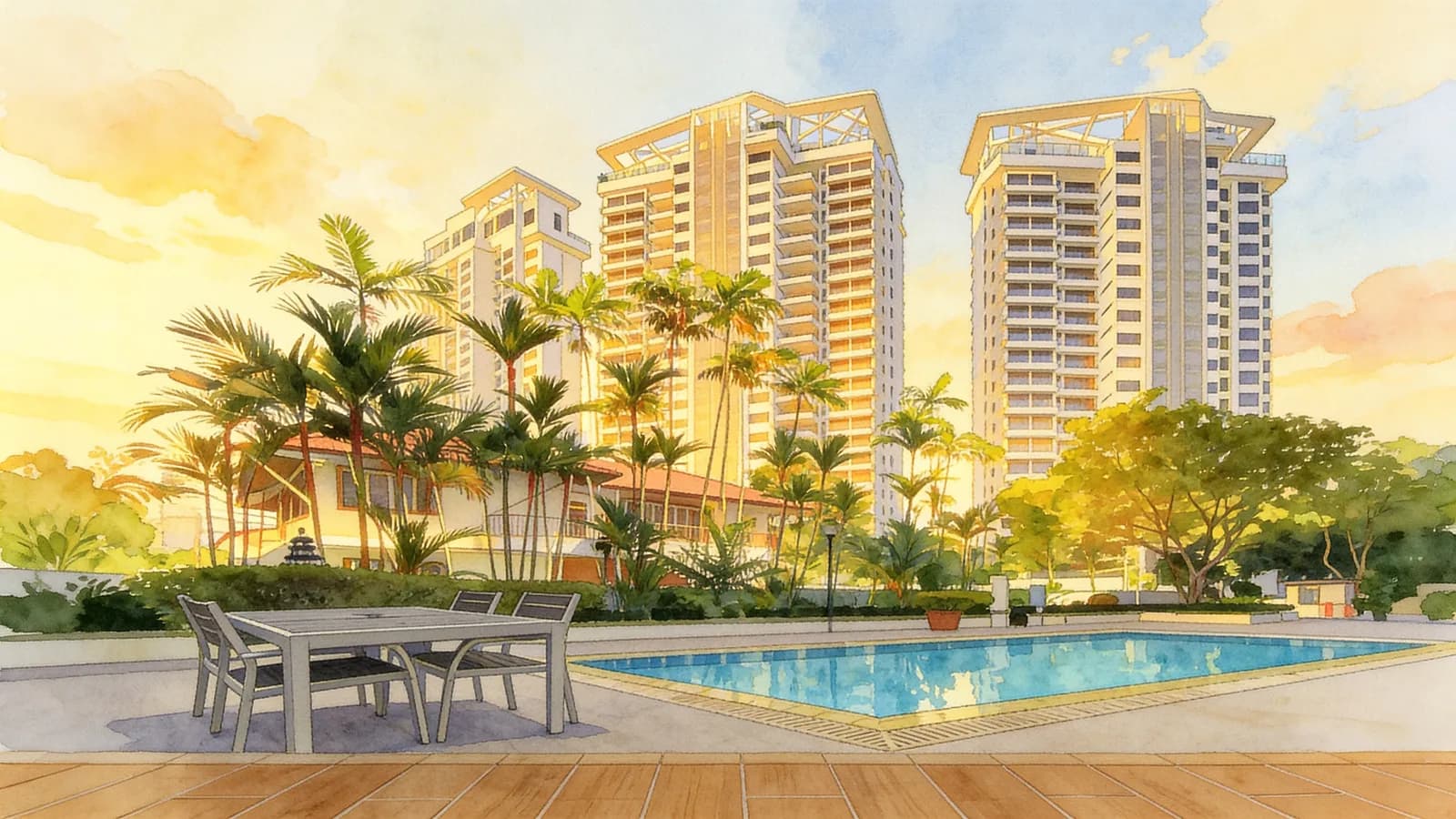 Mutiara View, an 11-storey apartment in Tanglin. Illustration is AI-generated.