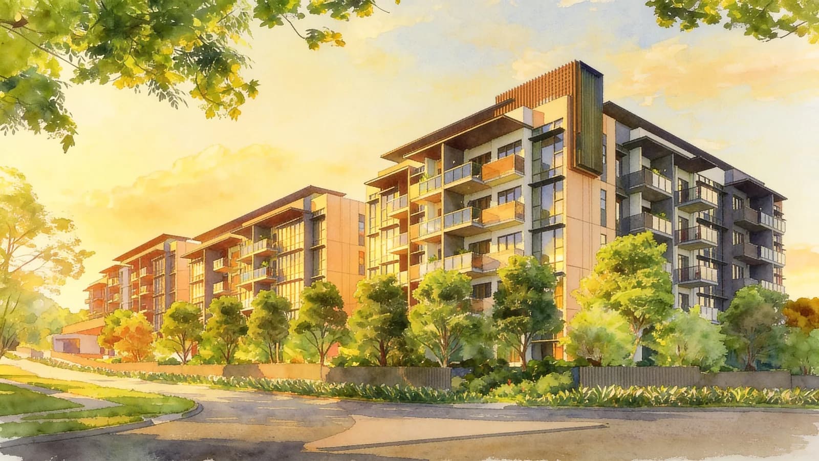 Verdale, a 5-storey condominium in Bukit Timah. Illustration is AI-generated.