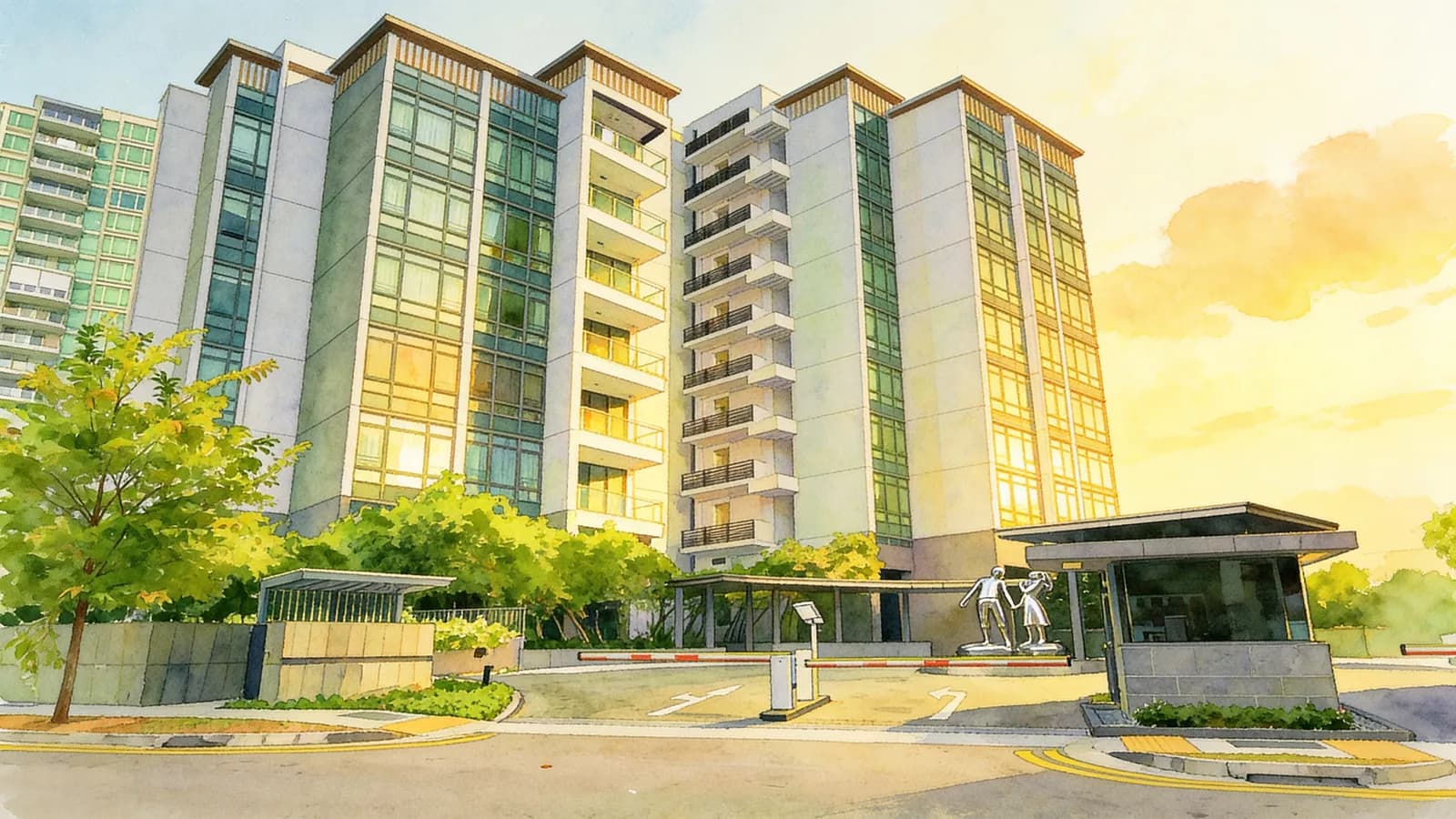 Viva, a condominium in Novena. Illustration is AI-generated.
