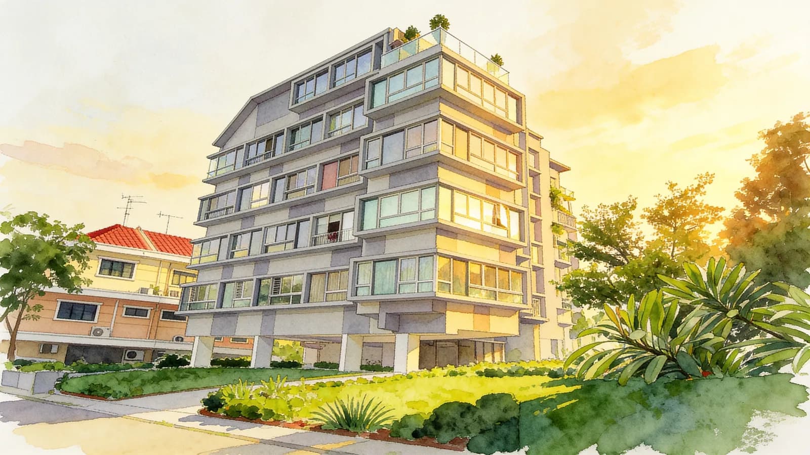 Le Marican, an apartment in Bedok. Illustration is AI-generated.
