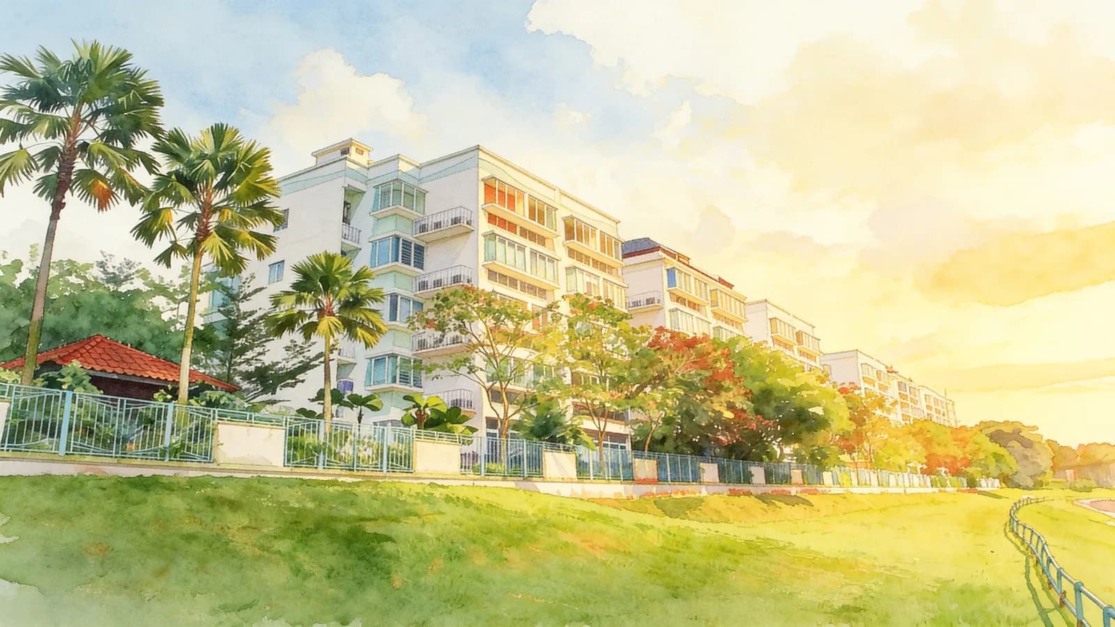 Freesia Woods, a 5-storey condominium in Clementi. Illustration is AI-generated.