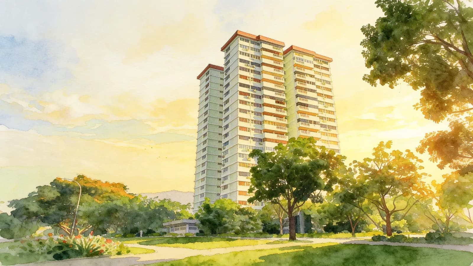 Lagoon View, an apartment in Bedok. Illustration is AI-generated.