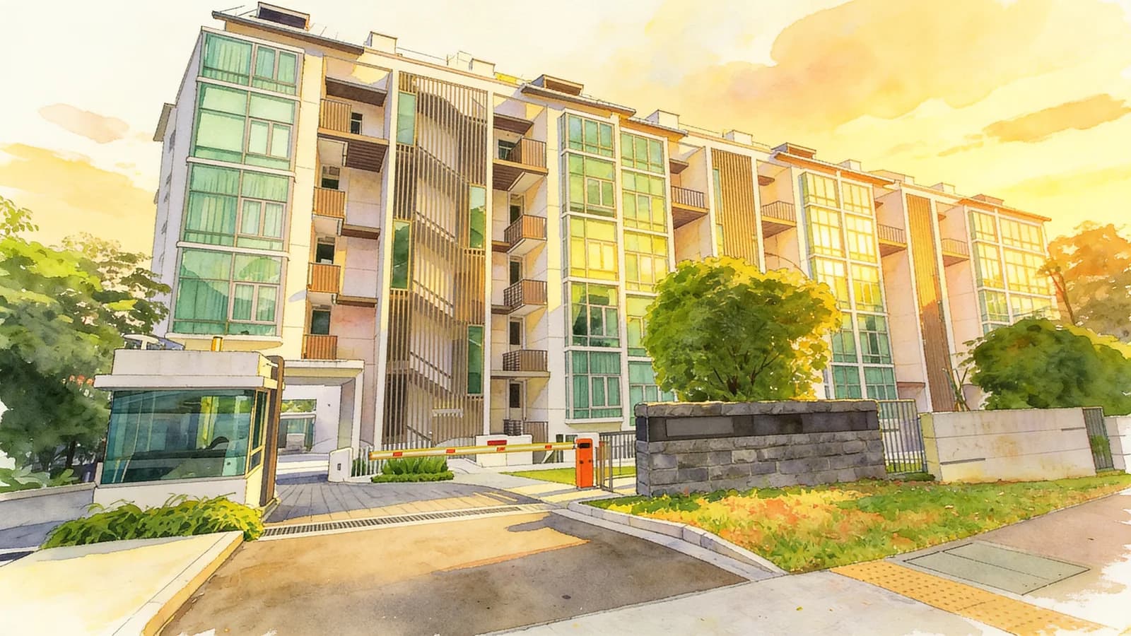 Verdure, a 5-storey condominium in Tanglin. Illustration is AI-generated.