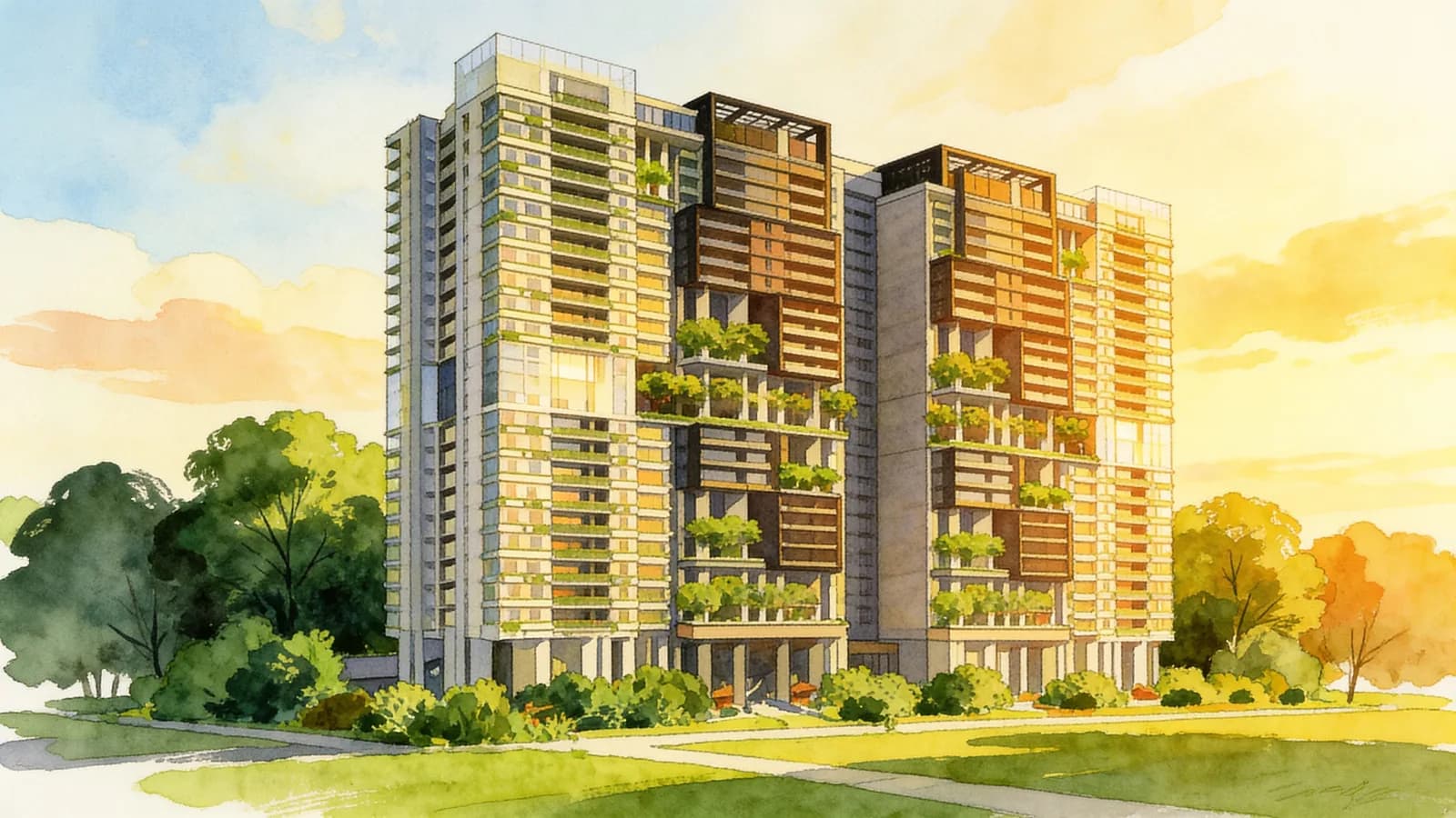 Ascentia Sky, a 44-storey apartment in Bukit Merah. Illustration is AI-generated.