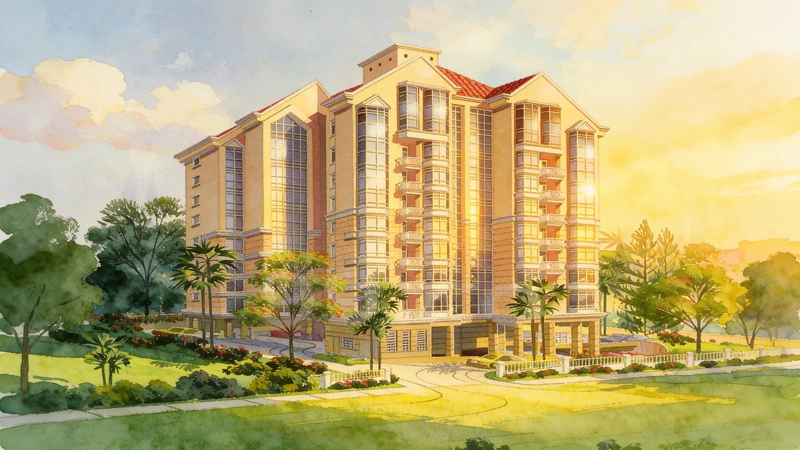 Langston Ville, an apartment in River Valley. Illustration is AI-generated.