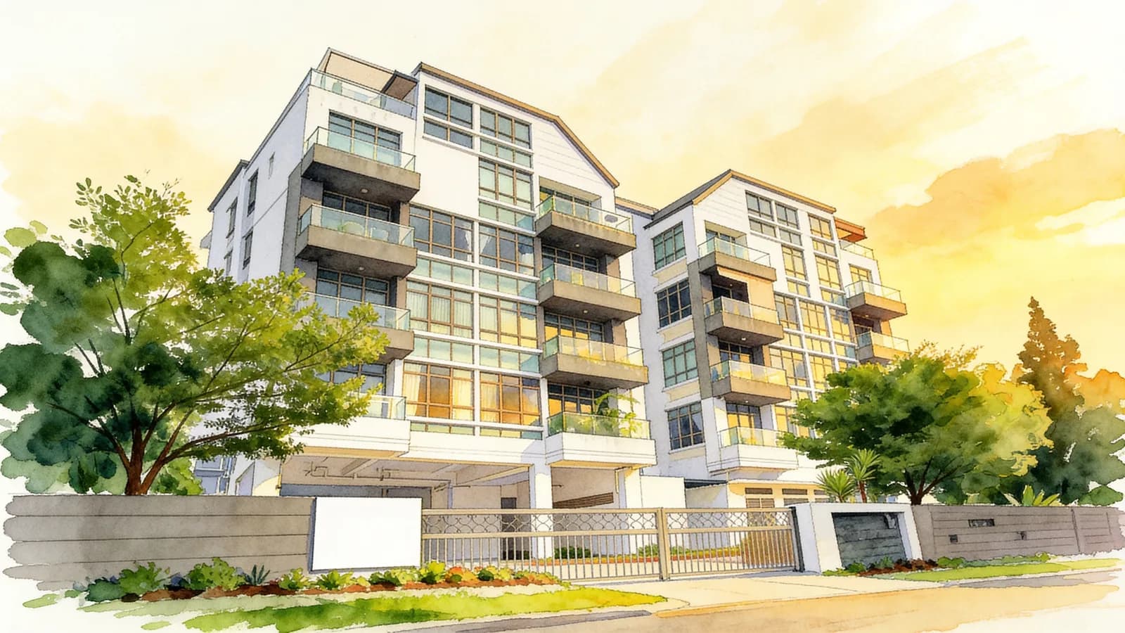 The Serennia, a 5-storey condominium in Marine Parade. Illustration is AI-generated.