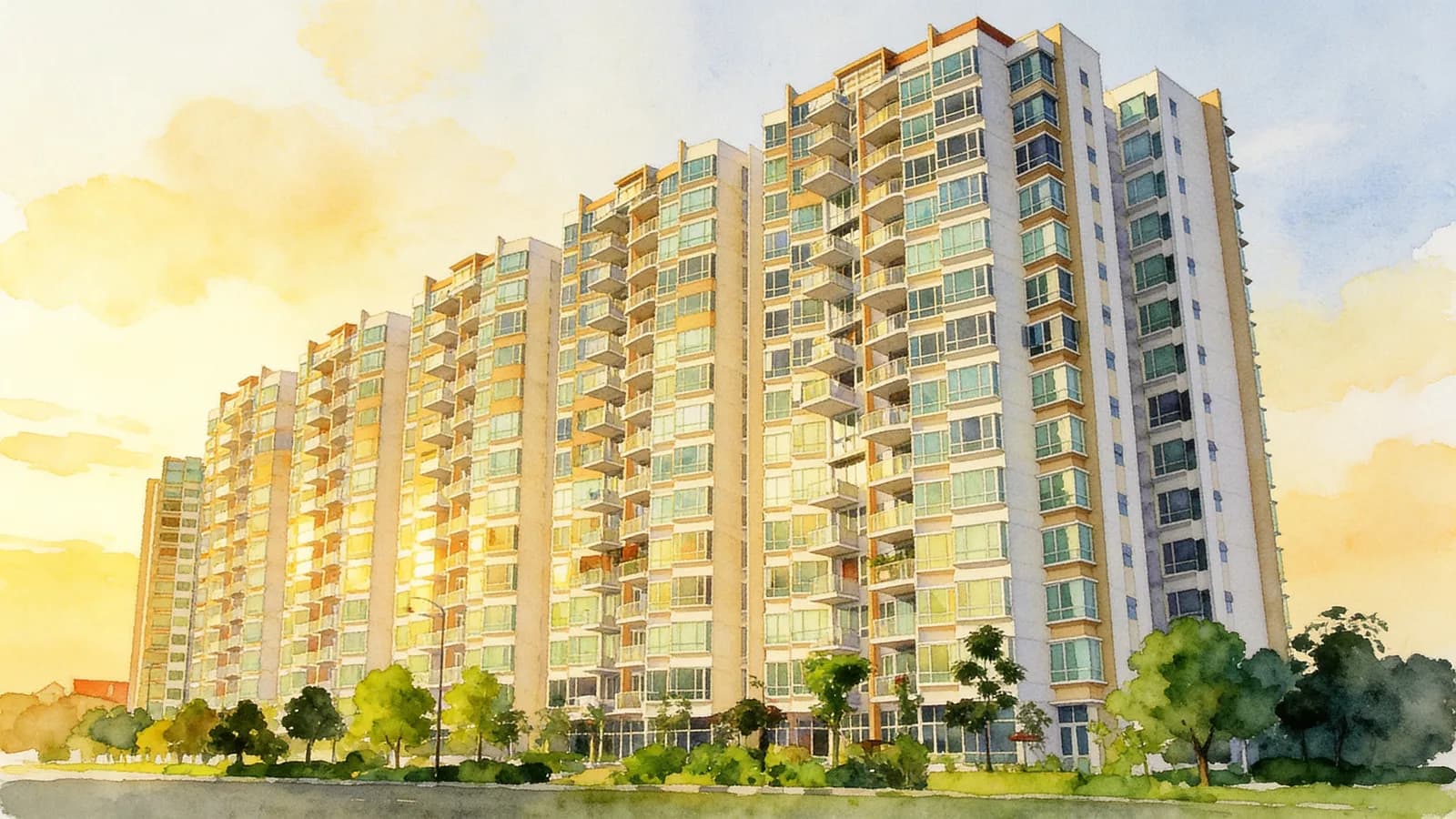 Kovan Melody, a 17-storey condominium. Illustration is AI-generated.