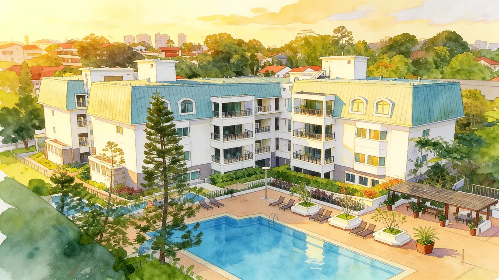 The Wilby Residence, an apartment in Bukit Timah. Illustration is AI-generated.