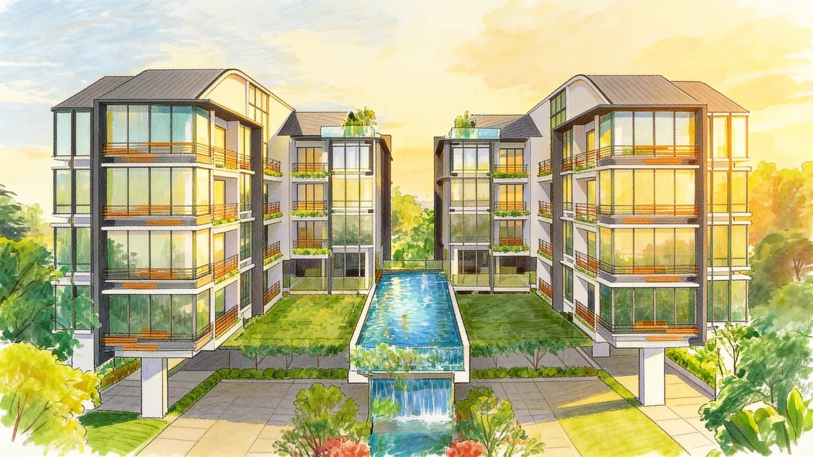 The Beacon Edge, a 5-storey apartment in Marine Parade. Illustration is AI-generated.