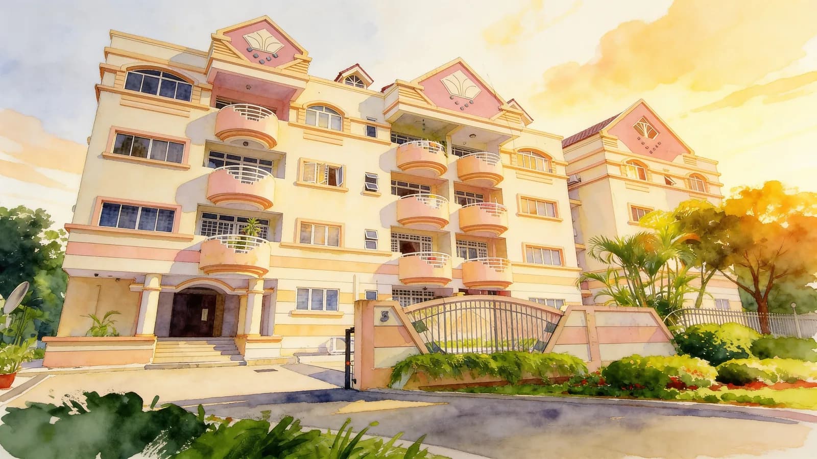 Eunos Park, a condominium in Bedok. Illustration is AI-generated.