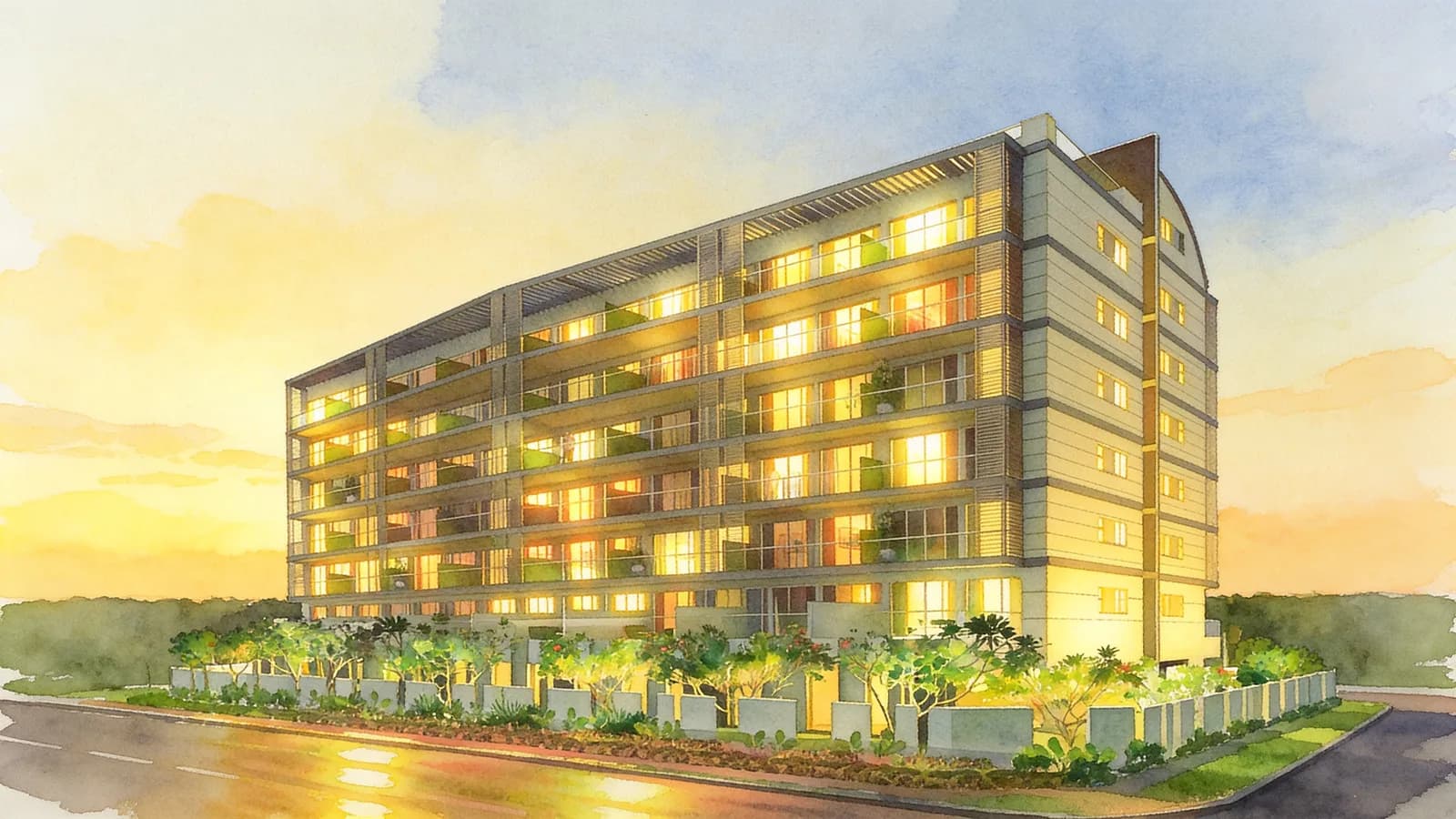 Rv Suites, a 7-storey apartment in Tanglin. Illustration is AI-generated.