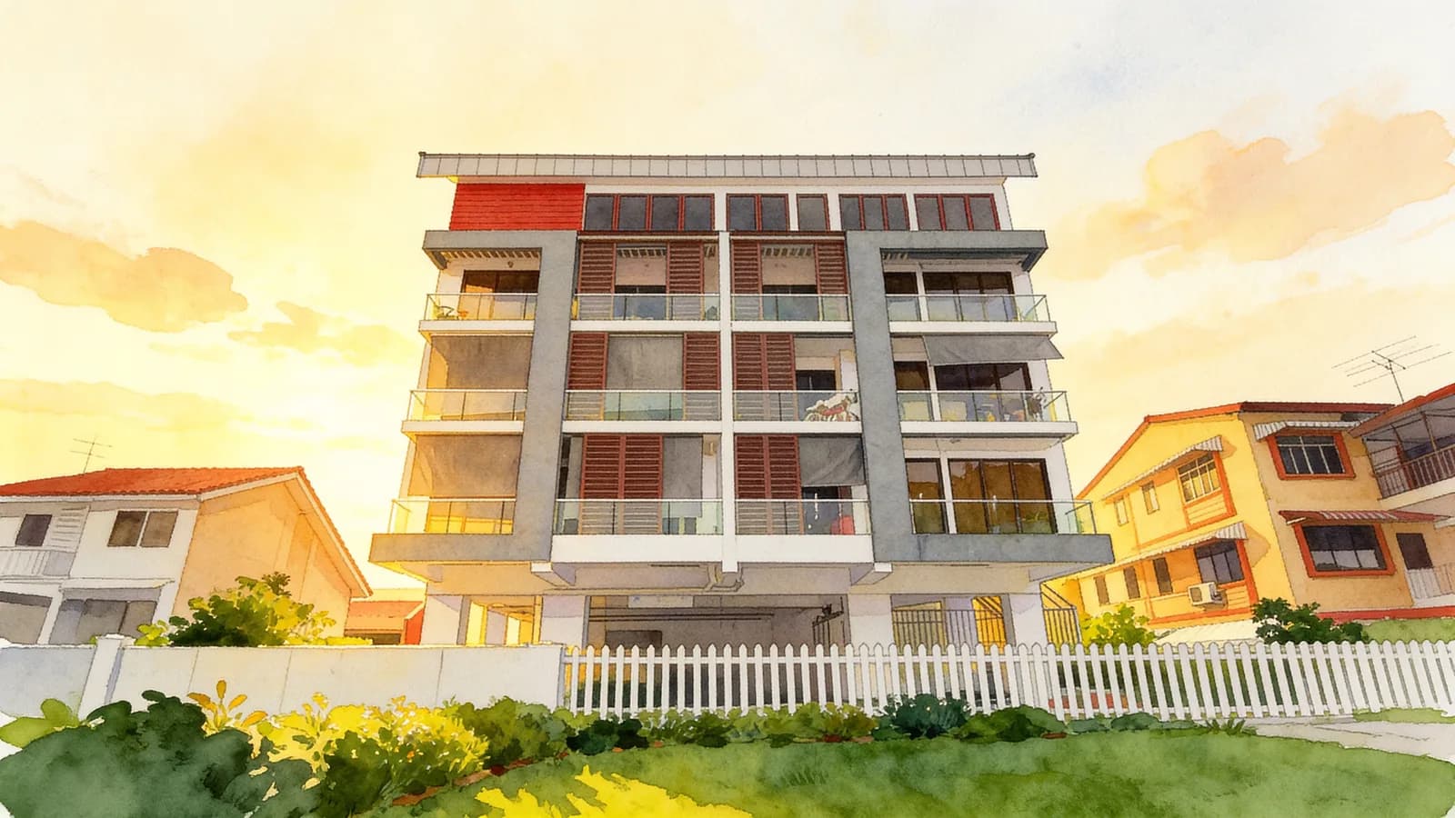 Ceylon Point, an apartment in Marine Parade. Illustration is AI-generated.