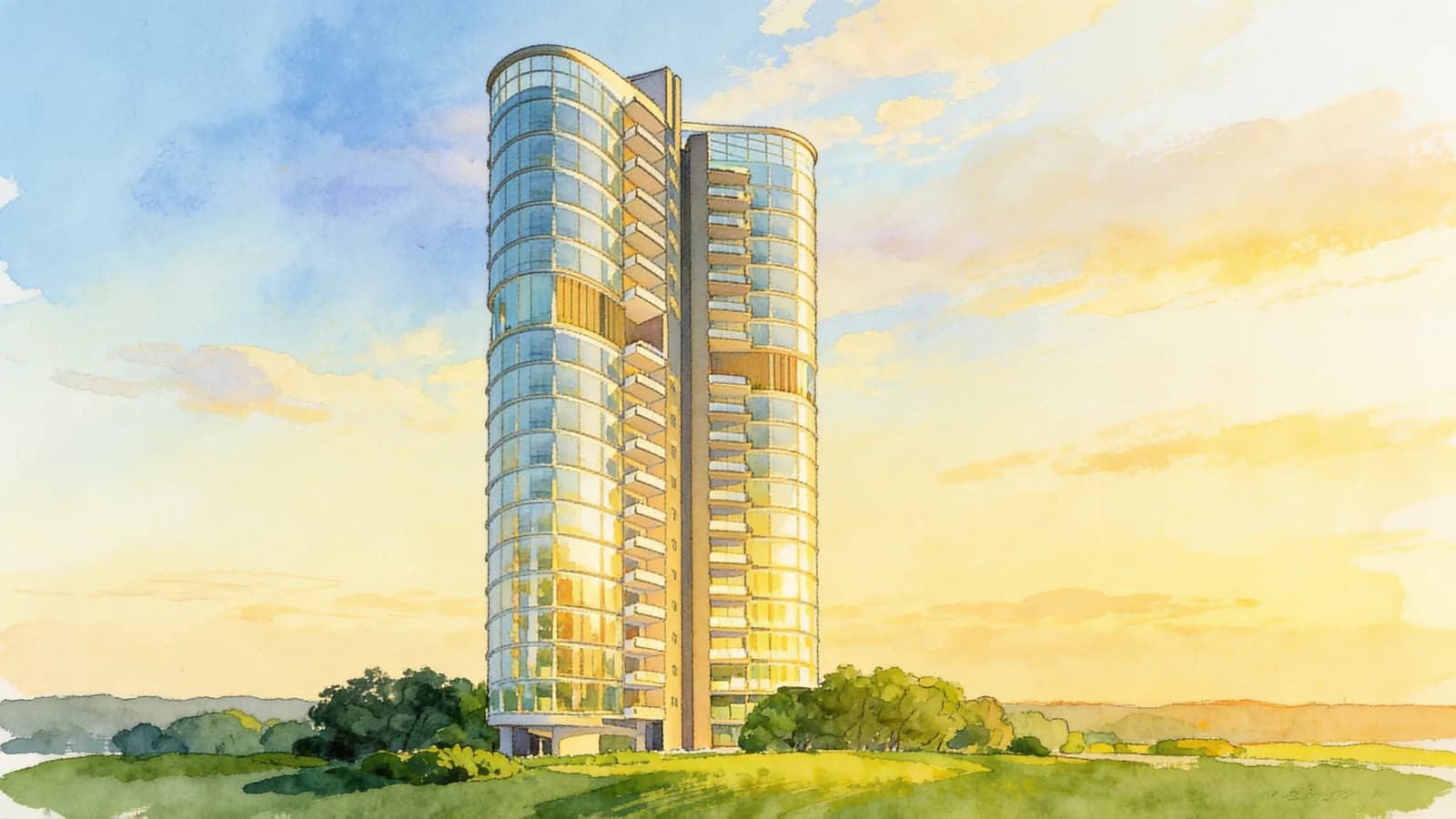 Newton One, a condominium in Novena. Illustration is AI-generated.