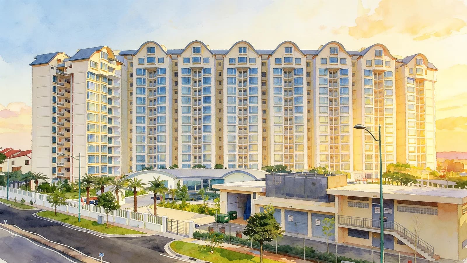 Carabelle, a condominium in Clementi. Illustration is AI-generated.