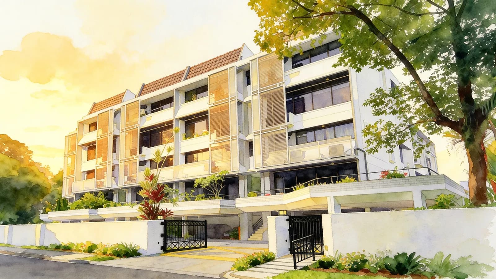 Mount Rosie Garden, a 4-storey condominium in Novena. Illustration is AI-generated.