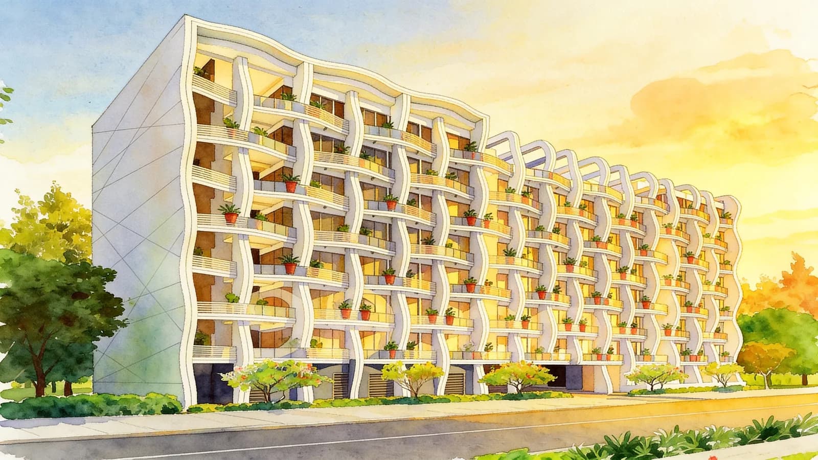 Central Imperial, an 8-storey condominium in Geylang. Illustration is AI-generated.