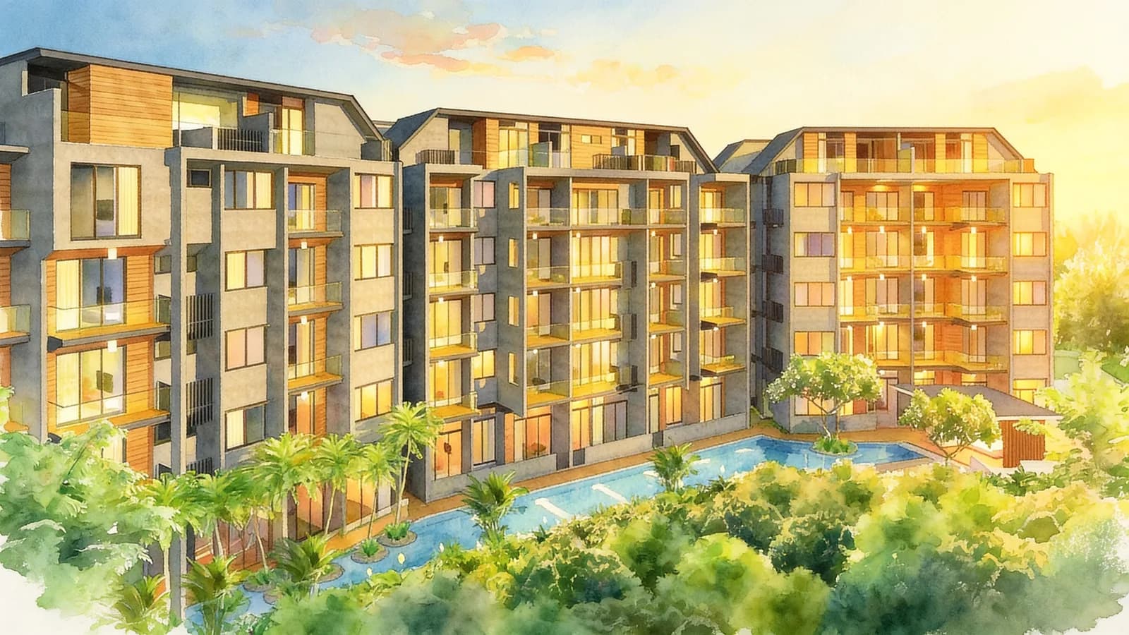 Three 11, a 5-storey apartment in Bishan. Illustration is AI-generated.