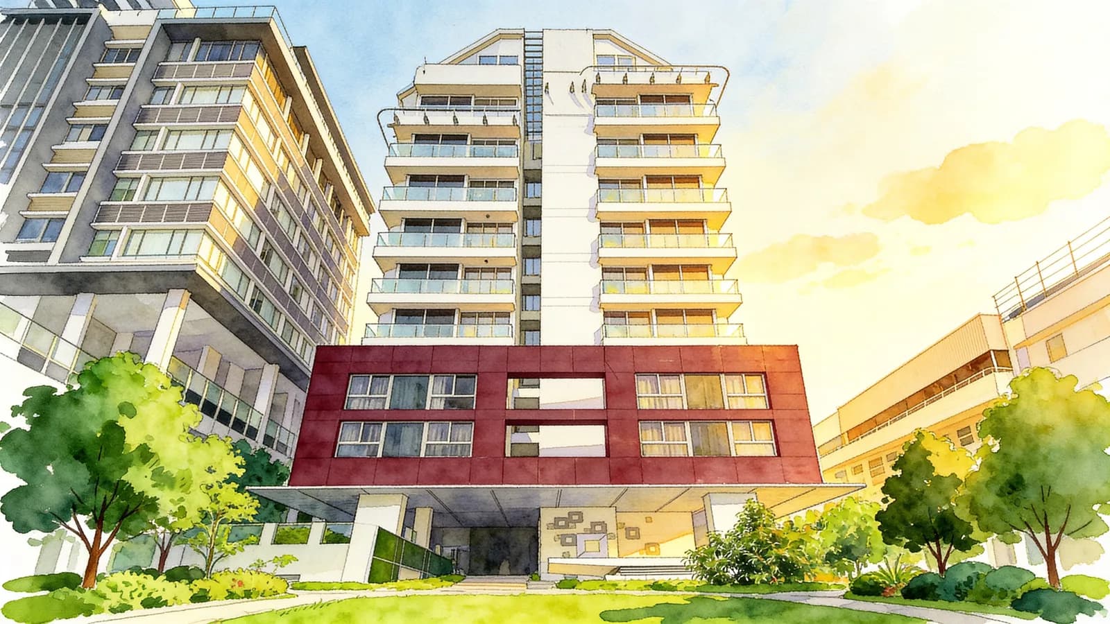 Vivace, a 10-storey apartment in River Valley. Illustration is AI-generated.