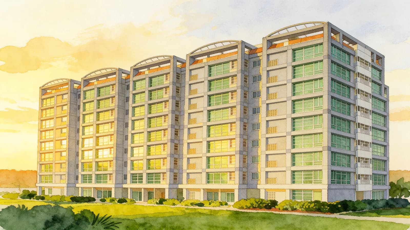 The Bayron, a condominium in River Valley. Illustration is AI-generated.
