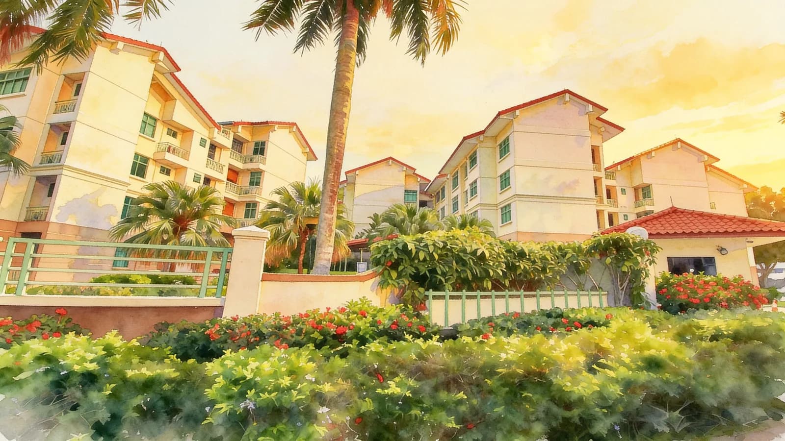 Changi Court, a condominium in Tampines. Illustration is AI-generated.