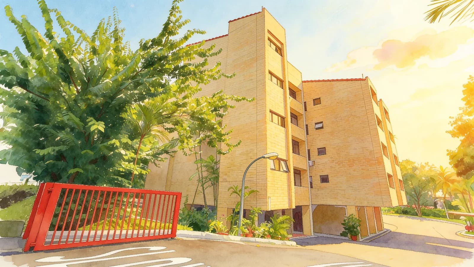 Garden Apartment, a 4-storey apartment in Tanglin. Illustration is AI-generated.