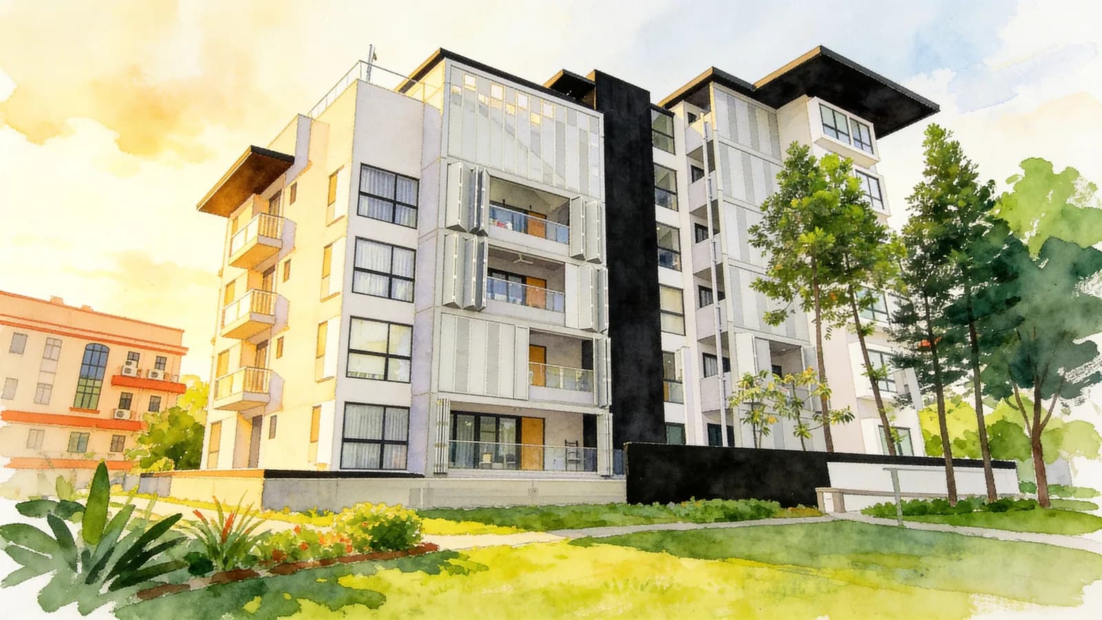 Jia, a 6-storey apartment in Rochor. Illustration is AI-generated.