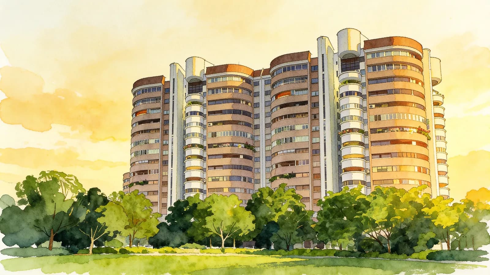 Teresa Ville, a condominium in Bukit Merah. Illustration is AI-generated.