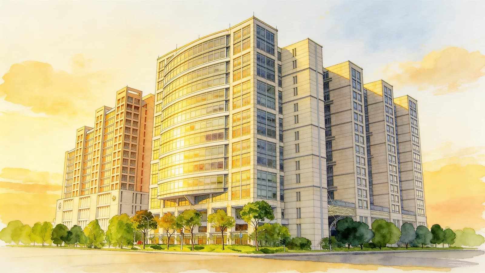 UE Square, an 18-storey development in Singapore River. Illustration is AI-generated.