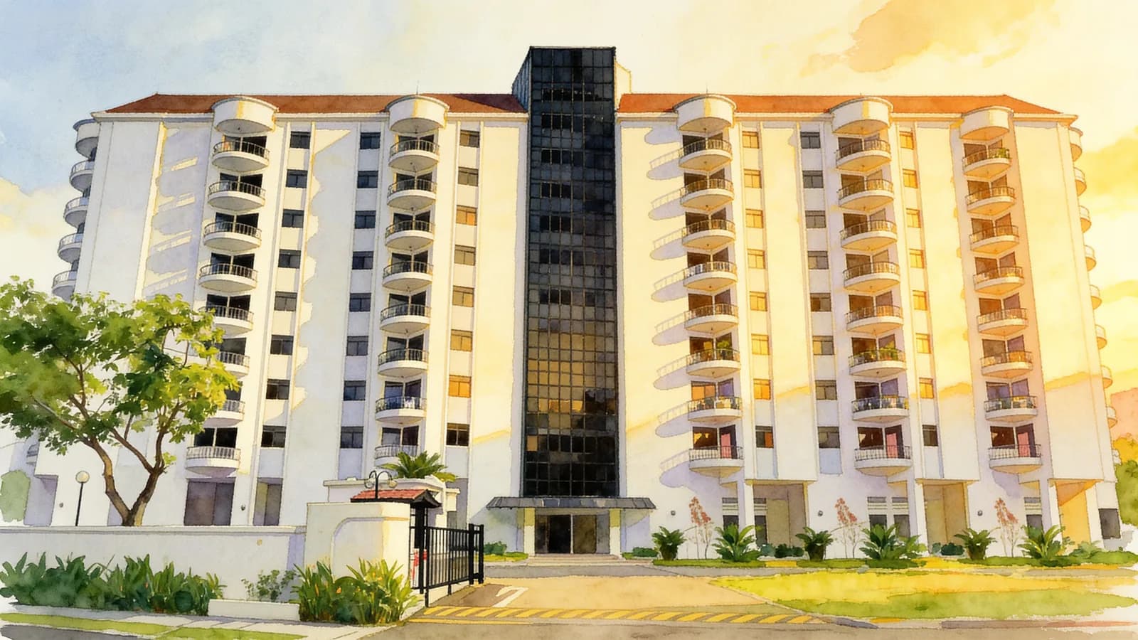 Ampas Apartment, a condominium in Novena. Illustration is AI-generated.