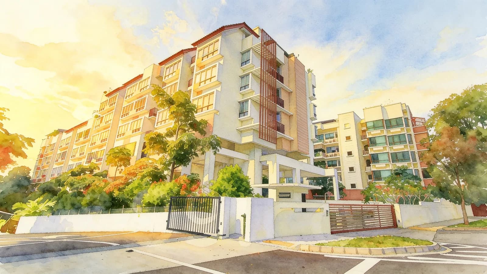 Riz Haven, a condominium in Pasir Ris. Illustration is AI-generated.