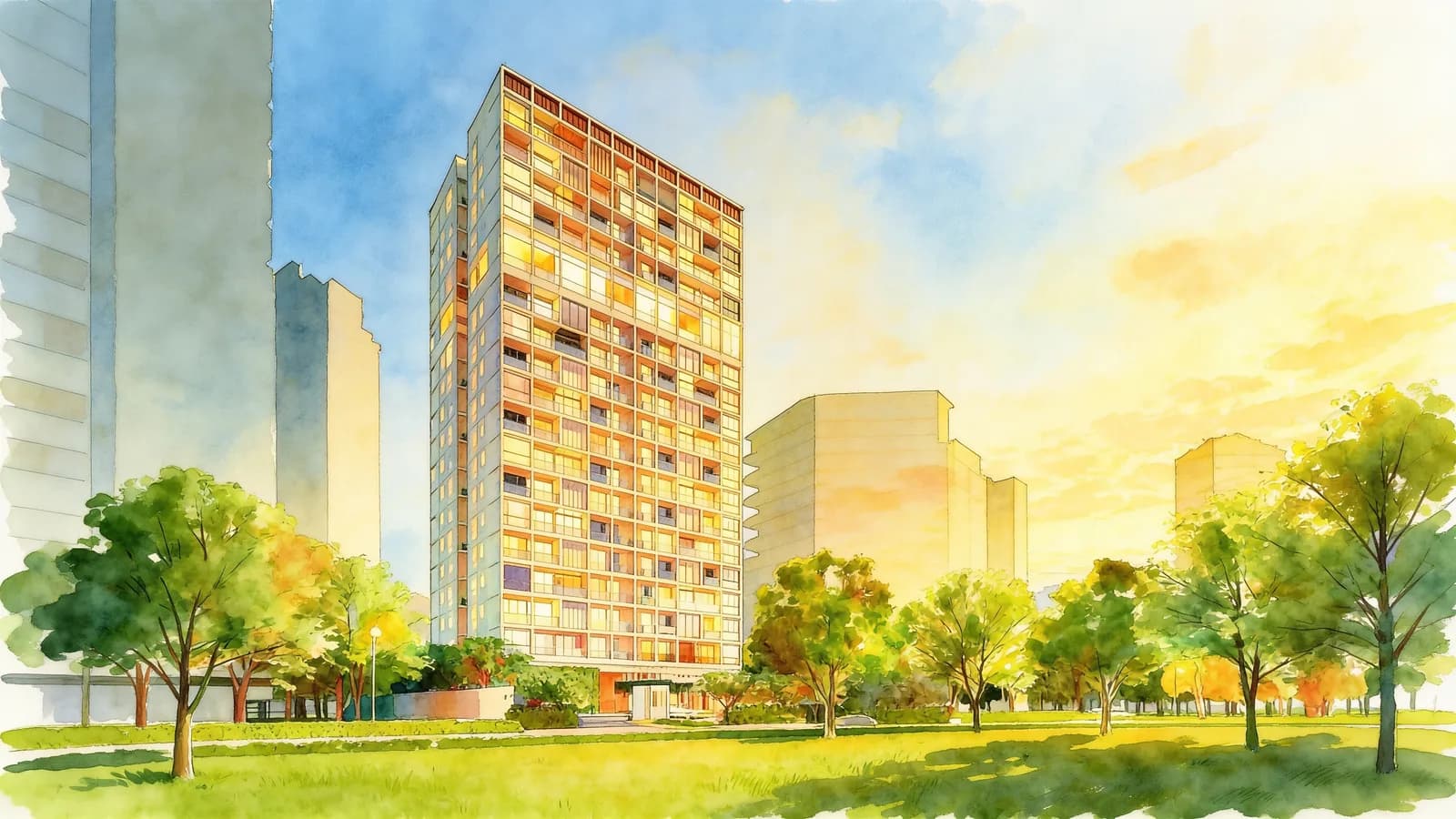 Nyon, an 18-storey condominium in Marine Parade. Illustration is AI-generated.