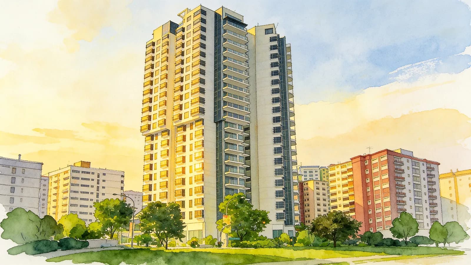 Urbana, a condominium in River Valley. Illustration is AI-generated.