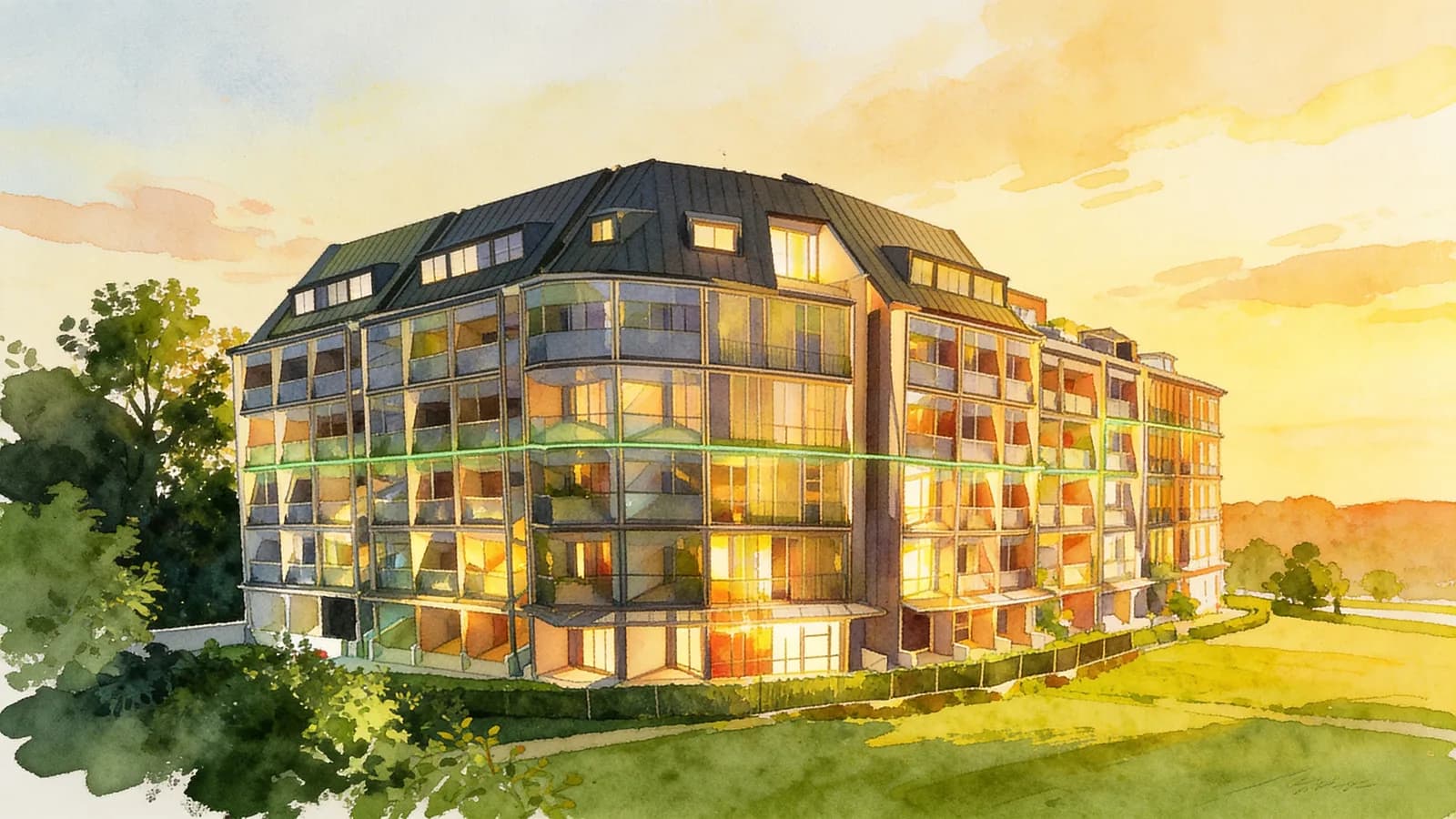 Guillemard Suites, a 5-storey apartment in Geylang. Illustration is AI-generated.