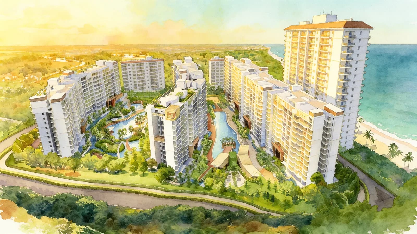 Ripple Bay, a 13-storey condominium in Pasir Ris. Illustration is AI-generated.