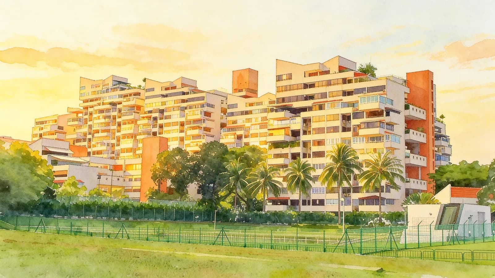 Bedok Court, a condominium in Bedok. Illustration is AI-generated.