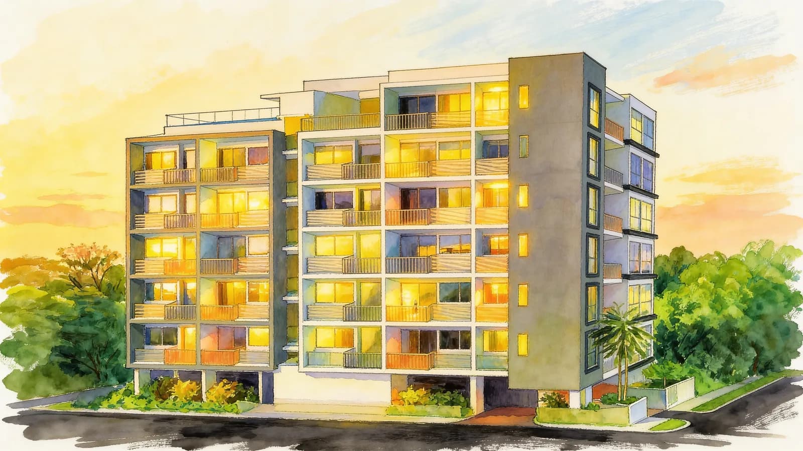 Silverscape, an apartment in Geylang. Illustration is AI-generated.