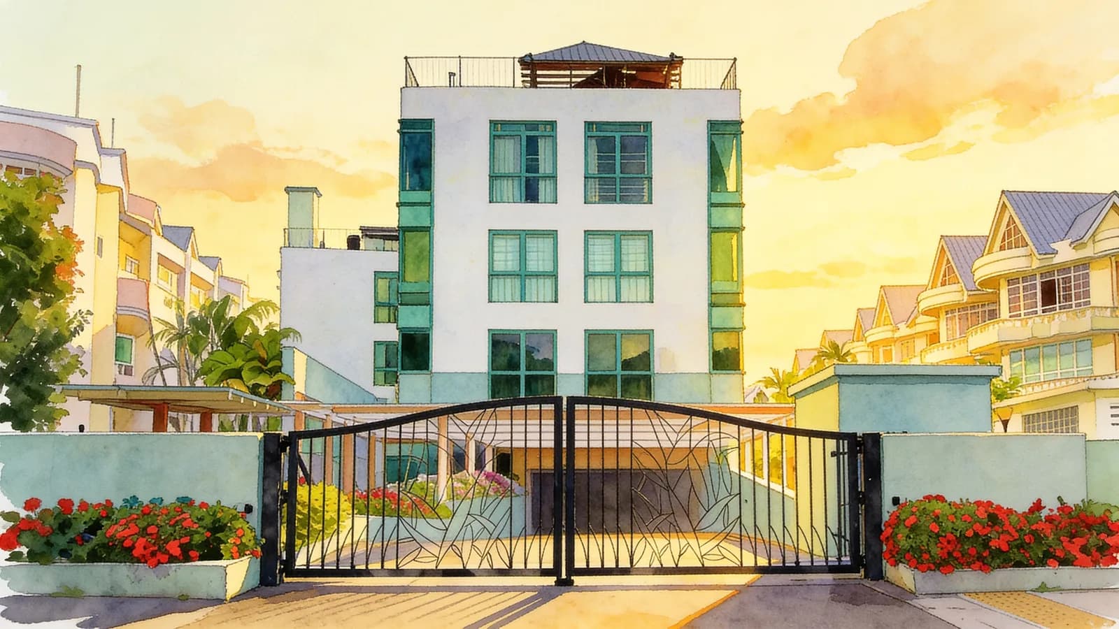 Celadon View, a condominium in Pasir Ris. Illustration is AI-generated.